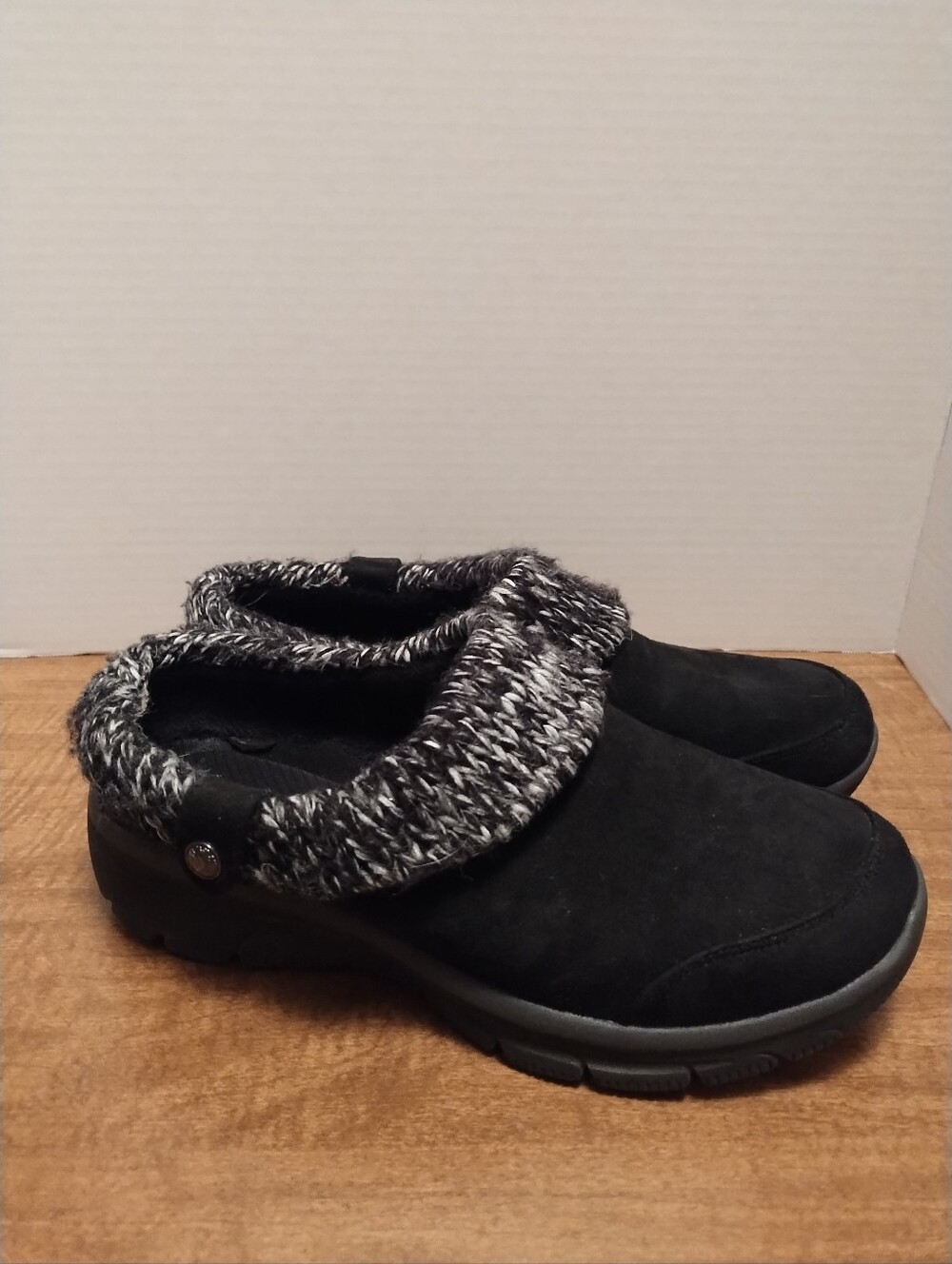 Skechers Black Knit-Cuff Slip-On Women's Shoe